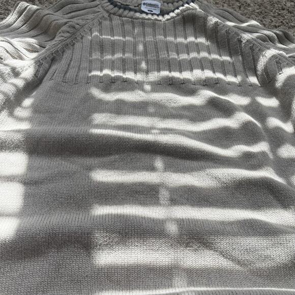 Columbia Pullover Sweater Mens L Brown Crew Neck Ribbed Knit 100% Cotton Casual - Picture 7 of 8